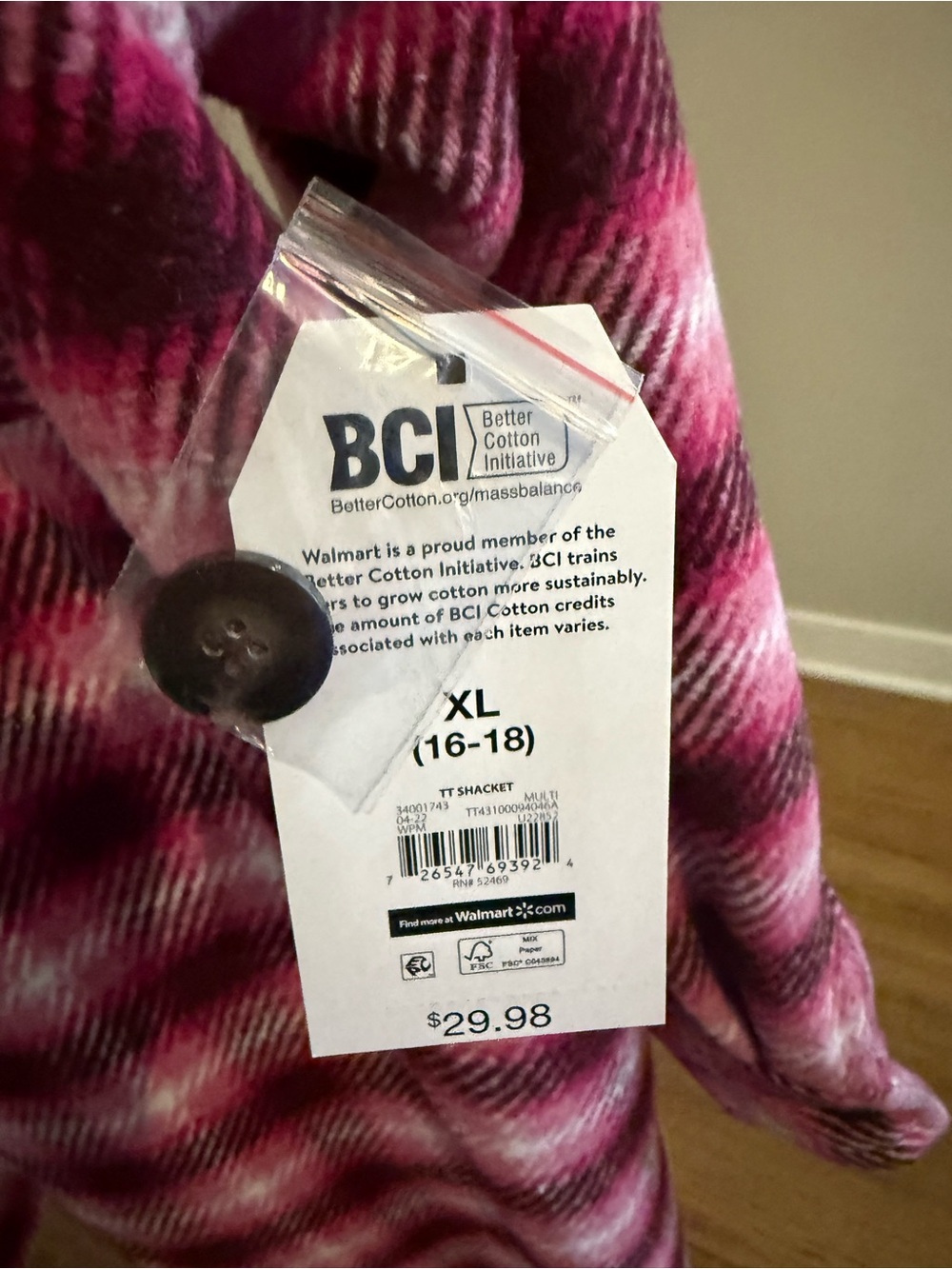 Pink Plaid Shacket - Vibrant Pink Plaid - Picture 5 of 6